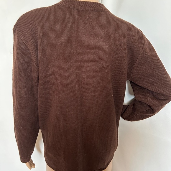 BAXTER & WELLS Petite Dark Brown Cardigan Front pockets Size P/M - Picture 6 of 10